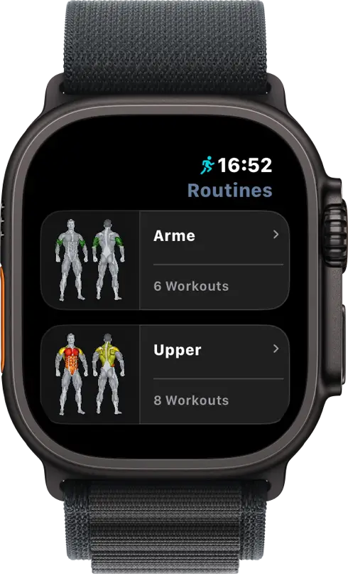 VigiGym Apple Watch – Workout-Routinen durchsuchen