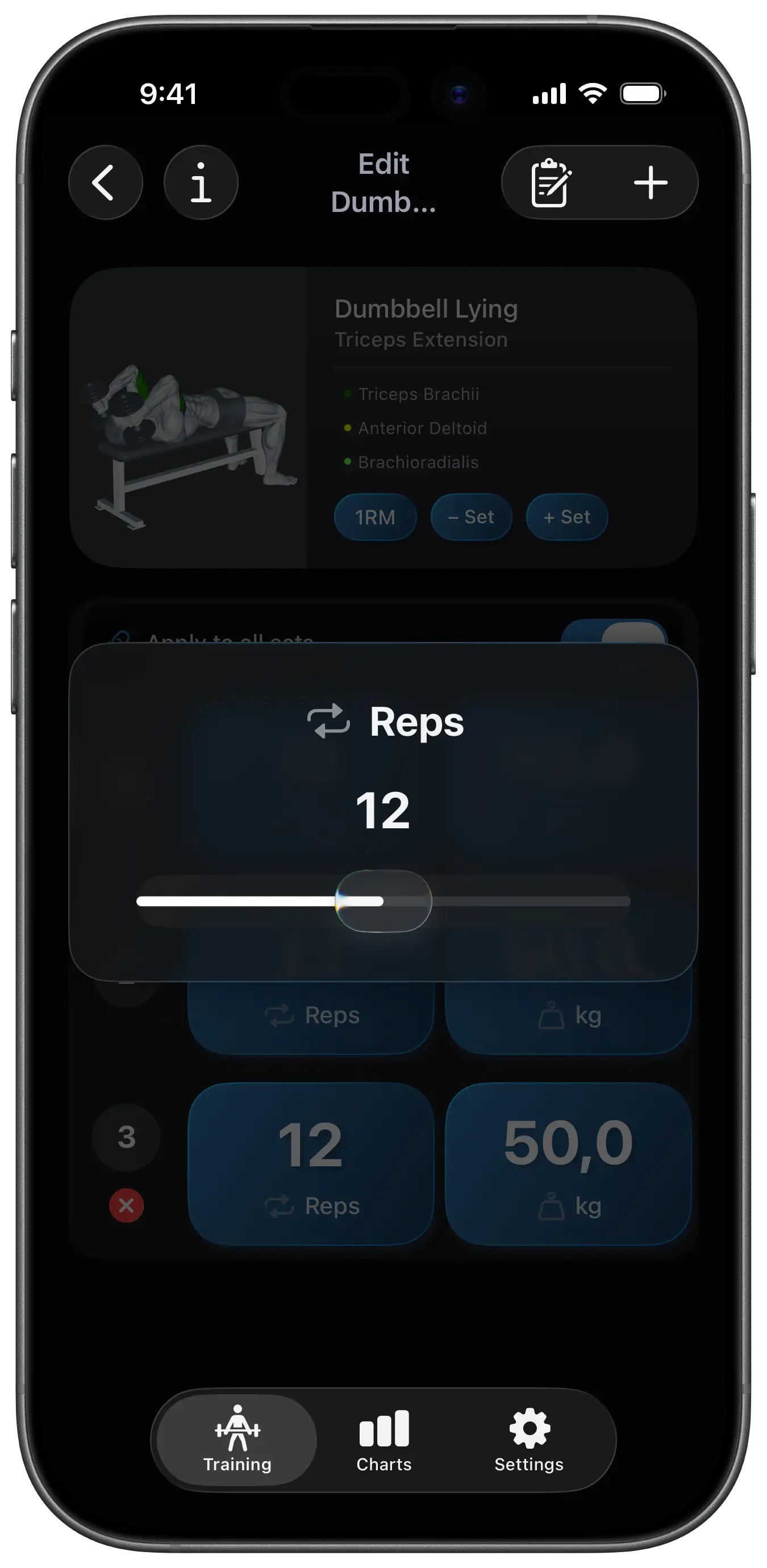 Slider und Wheel Eingabe in VigiGym — schnelles Trainingslog ohne Tastatur