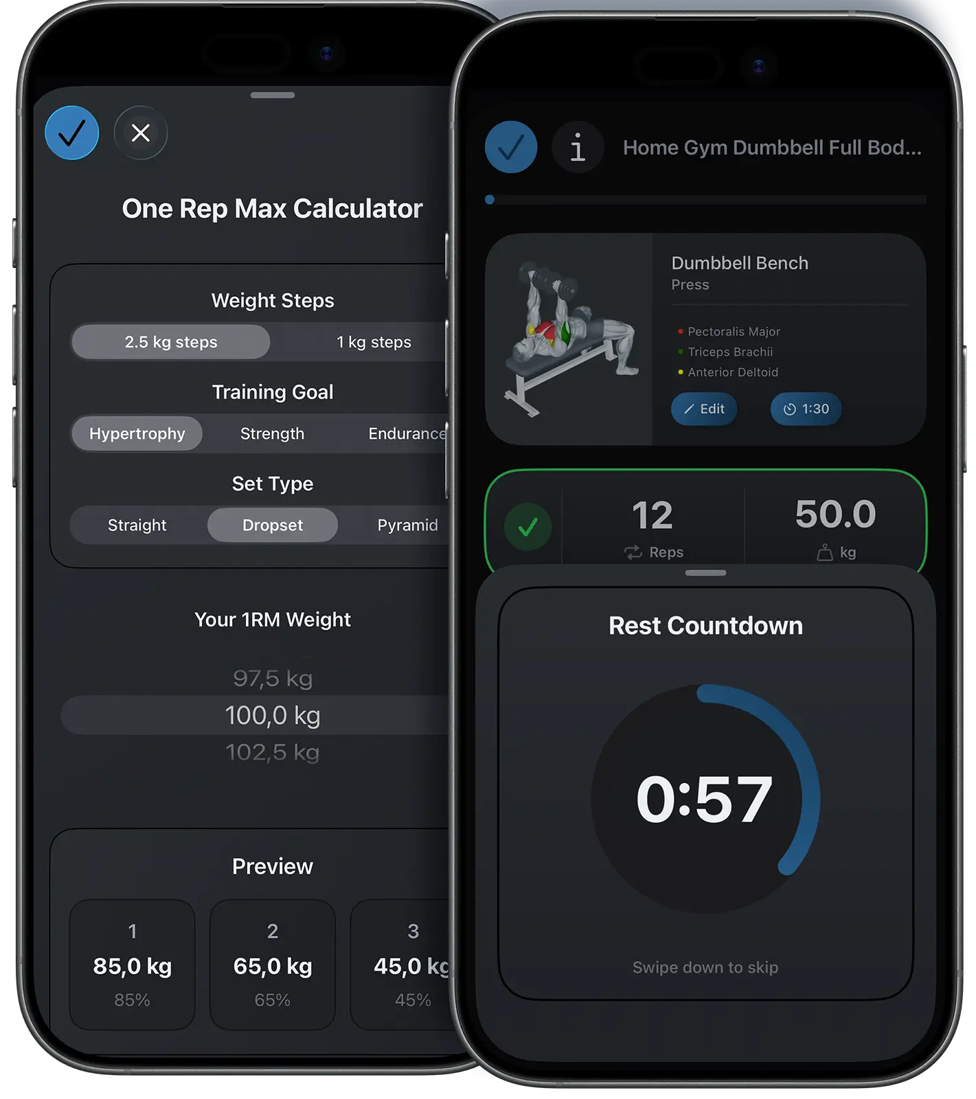 VigiGym 1RM計算機