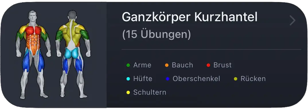 VigiGym Push Day Routine – Visuelle Muskelziele mit farbcodierter Brust, Schultern und Trizeps