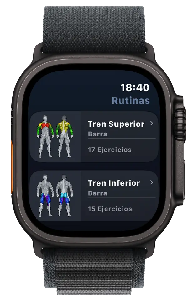 VigiGym Apple Watch – Navega por las rutinas de entrenamiento