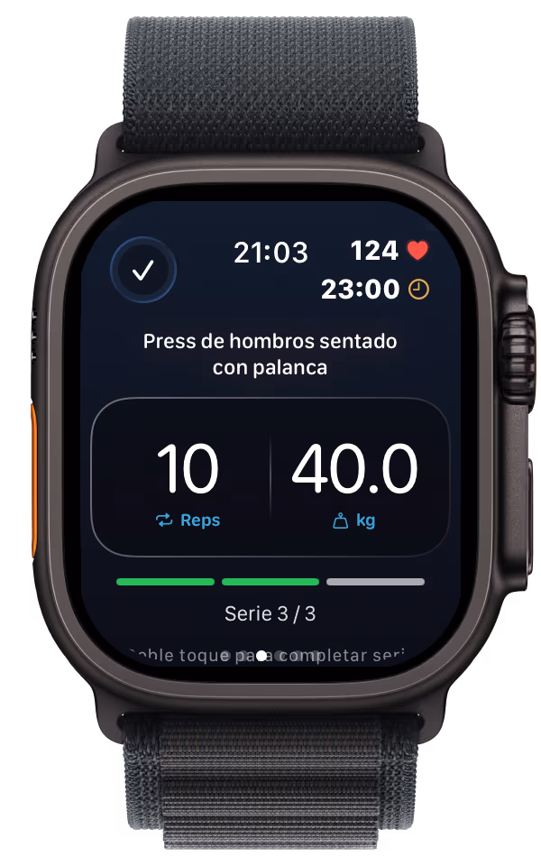 VigiGym Apple Watch – Rastrea valores de entrenamiento