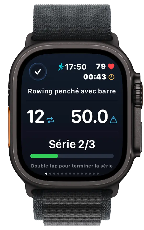 VigiGym Apple Watch – Suivi des valeurs d'entraînement